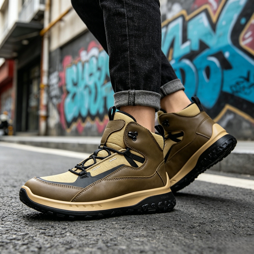High Top Leather Shoes Men Lux - Streetwear Brands 2026 评论和价格