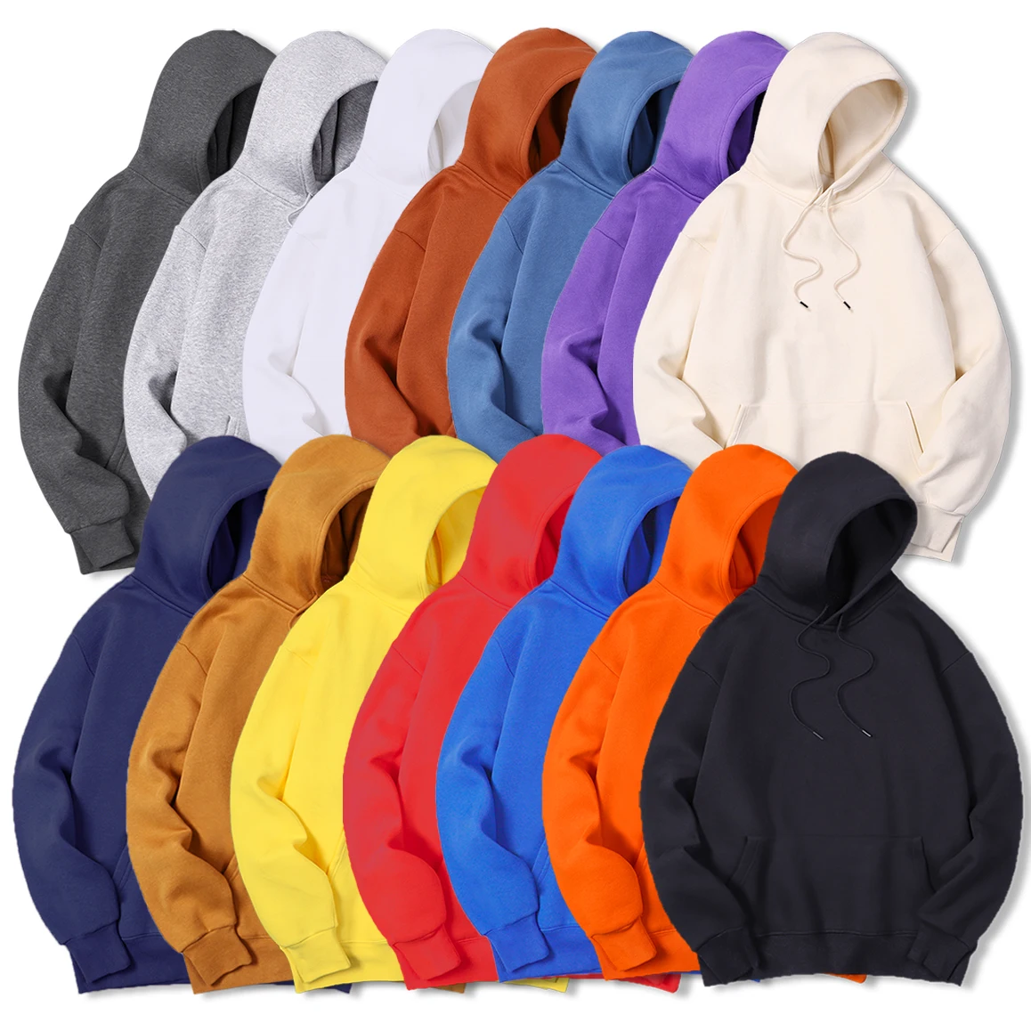 Men's Solid Color Hooded Sweat - Streetwear Brands 2026 评论和价格