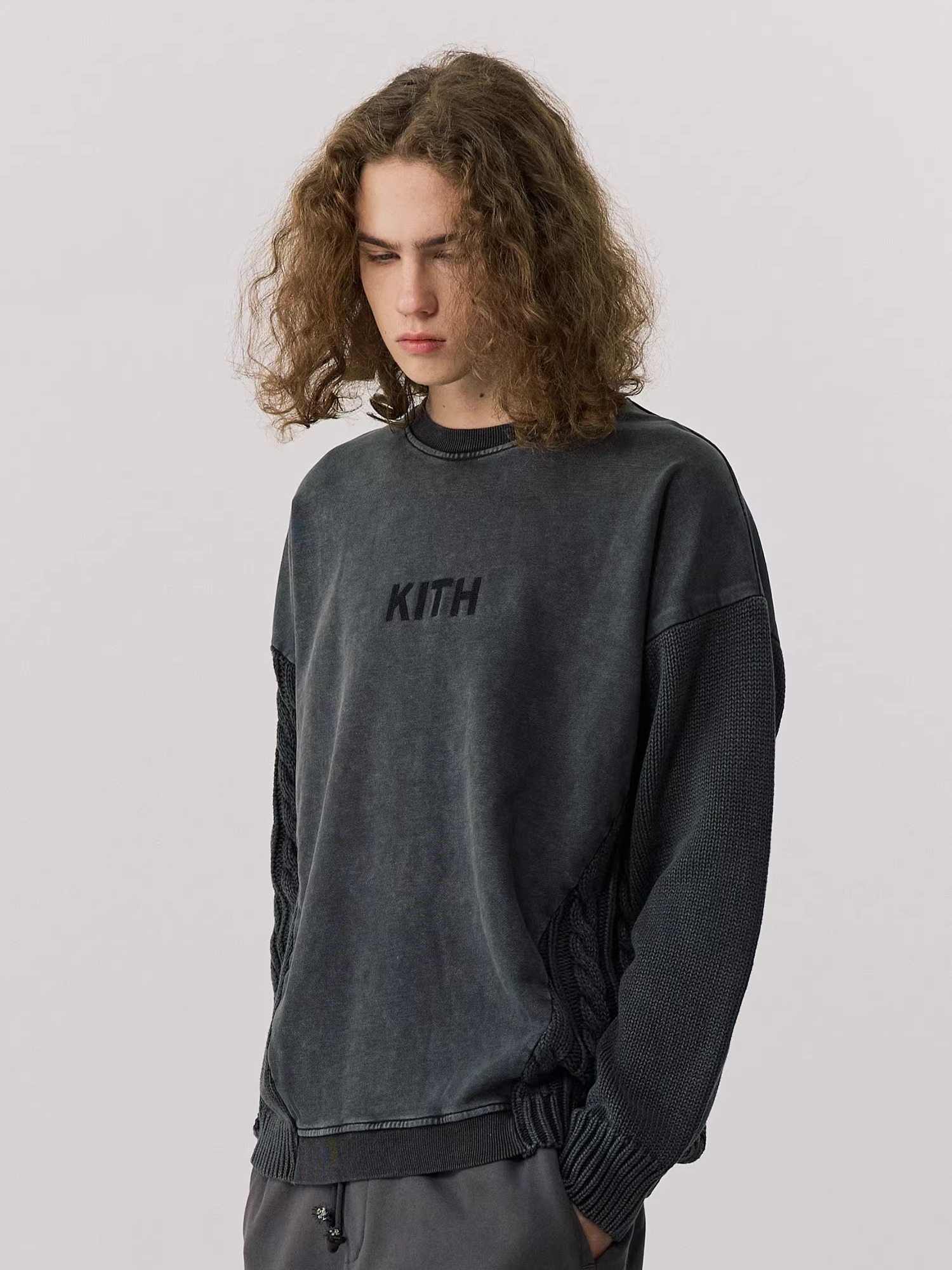 Thickened Washed Knitted Sweat - Kith Sweater Knit 评论和价格